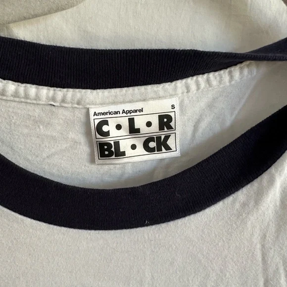 American Apparel Colorblock Tee- Size S - Picture 2 of 3